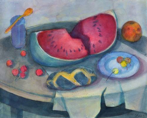 Drechsler, Klaus -  -  - Zerbrochenes Melonenstück