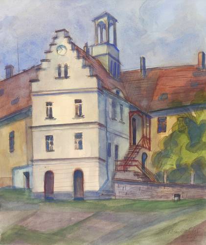 Drechsler, Klaus -  -  - Stufengiebel und Glockenturm (Helfenberger Gut)