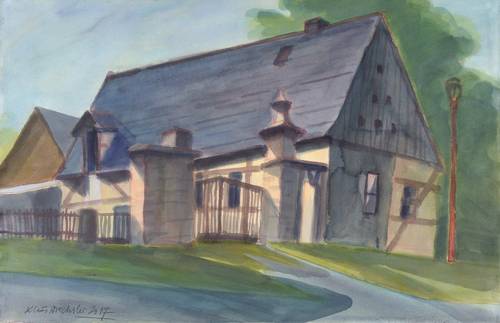 Drechsler, Klaus -  -  - Leerstehendes Wohnhaus am Dorfplatz (Daube)