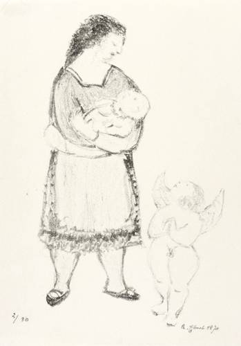 Ebert, Albert -  -  - Mutter, Kind und Schutzengel