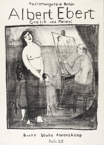 Ebert, Albert - Ausstellungsplakat Bunte Stube Ahrenshoop - Ausstellungsplakat Bunte Stube Ahrenshoop - Im Atelier