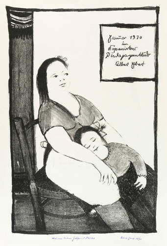 Ebert, Albert - Ausstellungsplakat Pädagogenklub in Berlin-Köpenick - Ausstellungsplakat Pädagogenklub in Berlin-Köpenick - Mutter und Kind