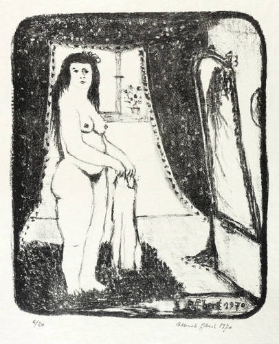 Ebert, Albert -  -  - Akt vor dem Fenster