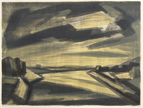 Eisenfeld, Ulrich -  -  - Elbelandschaft nach dem Gewitter