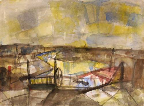 Zille, Rainer -  -  - Landschaft mit Siel