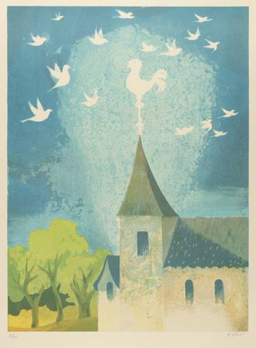 Llovet, Ramon - Kleiner Glockenturm im Frühling - Kleiner Glockenturm im Frühling - Campanario en primavera