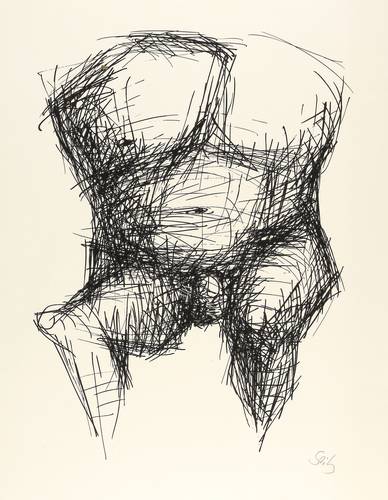 Seitz, Gustav -  -  - Catchertorso, Knie nach links