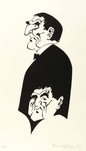 Kaiser, Wolf - Porträtkarikatur im Profil - Porträtkarikatur im Profil - Wolf Kaiser