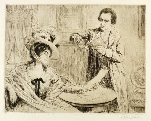 Bauer, Karl -  -  - Johann Wolfgang Goethe und Charlotte von Stein