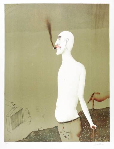 Wunderlich, Paul -  -  - Selbst mit Anton, Auto und Embonpoint