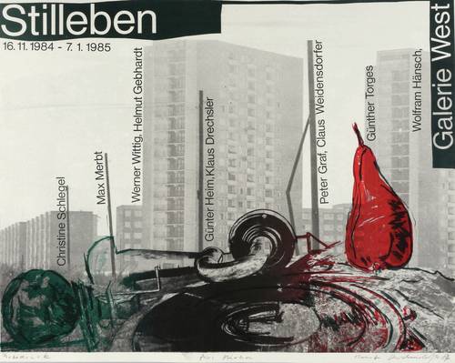 Haufe, Jürgen & Weidensdorfer, Claus - Ausstellungsplakat Galerie West Dresden - Ausstellungsplakat Galerie West Dresden - Stilleben