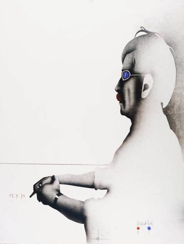 Wunderlich, Paul -  -  - Selbst mit blauer Brille