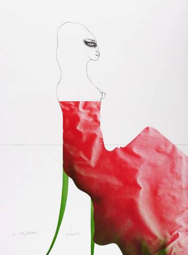 Wunderlich, Paul -  -  - Im Faltenkleid