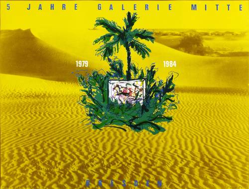 Haufe, Jürgen - Ausstellungsplakat Galerie Mitte Dresden - Ausstellungsplakat Galerie Mitte Dresden - 5 Jahre Galerie Mitte