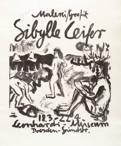 Leifer, Sibylle - Ausstellungsplakat Leonhardi-Museum Dresden - Ausstellungsplakat Leonhardi-Museum Dresden - Am Strand