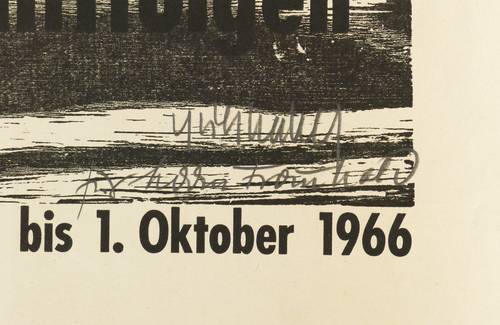 Grieshaber, HAP - Ausstellungsplakat Kunstkabinett Hanna Bekker vom Rath - Ausstellungsplakat Kunstkabinett Hanna Bekker vom Rath - Totentanz von Basel und andere Holzschnittfolgen