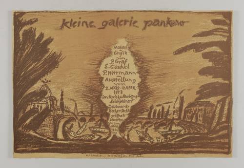 Herrmann, Peter - Ausstellungsplakat Kleine Galerie Pankow - Ausstellungsplakat Kleine Galerie Pankow - Dresdner Stadtpanorama