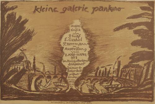 Herrmann, Peter - Ausstellungsplakat Kleine Galerie Pankow - Ausstellungsplakat Kleine Galerie Pankow - Dresdner Stadtpanorama
