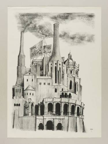 Escher, Hans -  -  - Ohne Titel (Turmbau. Bla-Bla-Blu)