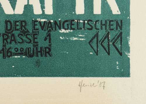 Henze, Rainer - Ausstellungsplakat Kunstdienst der Evangelischen Kirche Erfurt - Ausstellungsplakat Kunstdienst der Evangelischen Kirche Erfurt - Kreuztragung