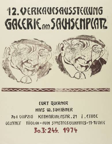 Scheibner, Hans Wilfried - Ausstellungsplakat Galerie am Sachsenplatz - Ausstellungsplakat Galerie am Sachsenplatz - 12. Verkaufsausstellung
