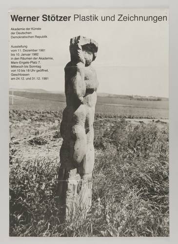 Stötzer, Werner - Ausstellungsplakat Akademie der Künste der DDR Berlin - Ausstellungsplakat Akademie der Künste der DDR Berlin - Plastik und Zeichnungen