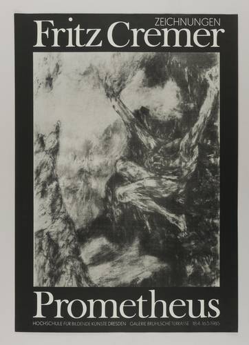 Cremer, Fritz - Ausstellungsplakat Galerie Comenius - Ausstellungsplakat Galerie Comenius - Selbst mit freier Brust