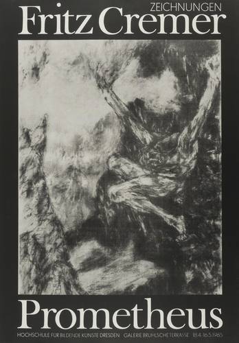 Cremer, Fritz - Ausstellungsplakat Galerie Comenius - Ausstellungsplakat Galerie Comenius - Selbst mit freier Brust