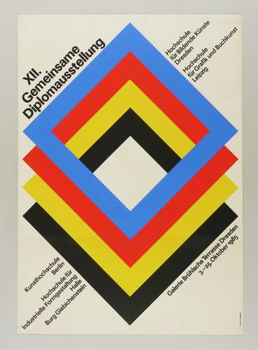 Nieschler, Dietmar - Ausstellungsplakat Galerie Brühlsche Terrasse Dresden - Ausstellungsplakat Galerie Brühlsche Terrasse Dresden - XII. Gemeinsame Diplomausstellung