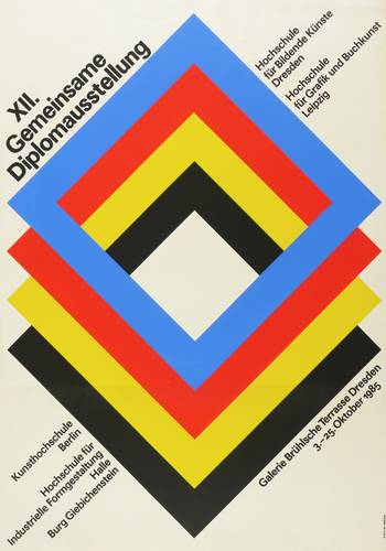Nieschler, Dietmar - Ausstellungsplakat Galerie Brühlsche Terrasse Dresden - Ausstellungsplakat Galerie Brühlsche Terrasse Dresden - XII. Gemeinsame Diplomausstellung