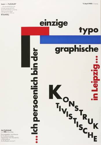 Tschichold, Jan - Plakat Musuem für Druckkunst Leipzig - Plakat Musuem für Druckkunst Leipzig - Der einzige typographische Konstruktivistische in Leipzig