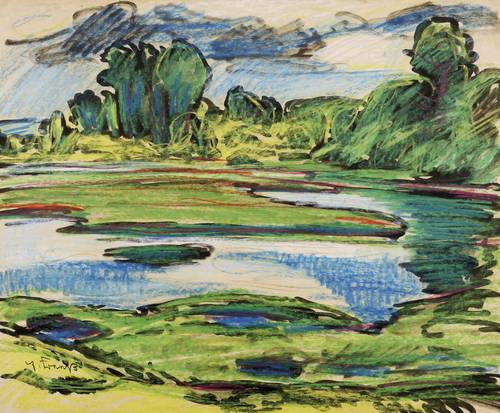 Fraaß, Erich -  -  - Auenlandschaft bei Leipzig