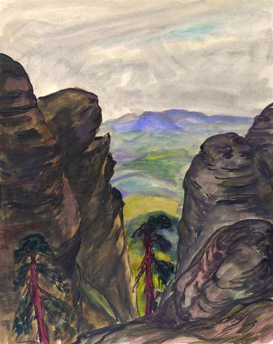 Fraaß, Erich -  -  - Am Lilienstein II (Sächsische Schweiz)