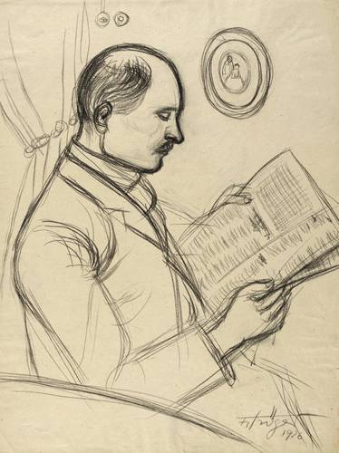 Tröger, Fritz -  -  - Zeitungsleser (Vater)