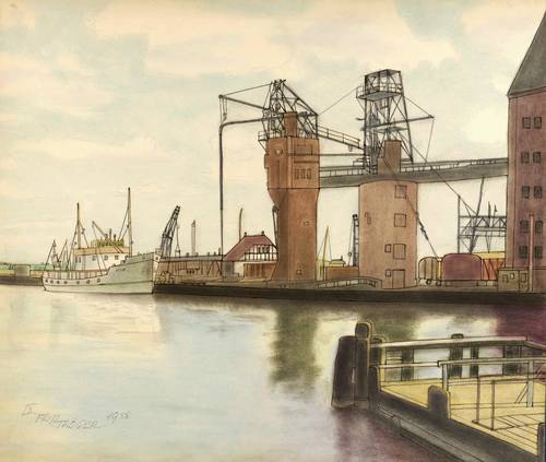 Tröger, Fritz -  -  - Im Hafen Stralsund