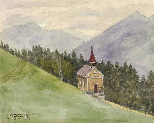 Tröger, Fritz -  -  - Kapelle Göriach-Marin in Regenstimmung