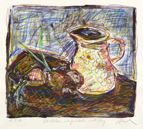 Zesch, Silvio -  -  - Stillleben mit Zwiebeln und Krug