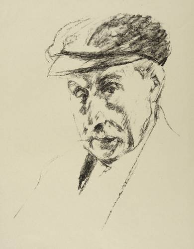 Liebermann, Max -  -  - Selbstbildnis mit Schirmmütze