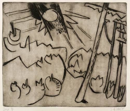 Schmidt-Rottluff, Karl -  -  - Wald und Sonne