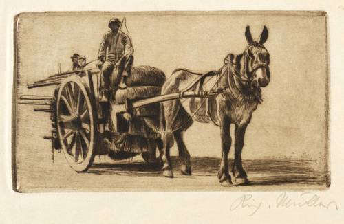 Müller, Richard -  -  - Italienisches Fuhrwerk