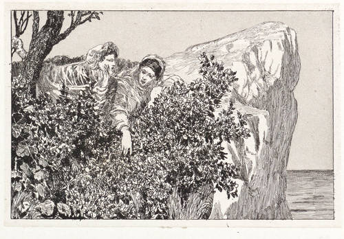 Klinger, Max - Amor und Psyche (Opus V) - Amor und Psyche (Opus V) - Die Schwestern Psyche rufend