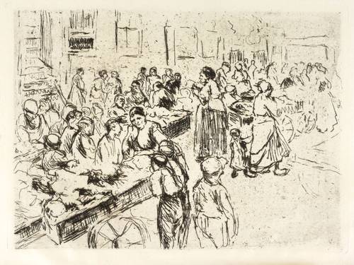 Liebermann, Max -  -  - Karrenhandel (Aus dem Judenviertel in Amsterdam)