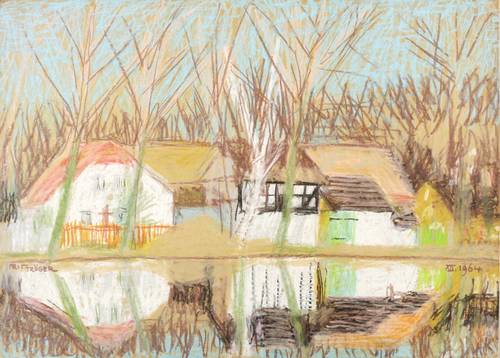 Tröger, Fritz -  -  - Sonniger Dezember am Teich (in Laske)