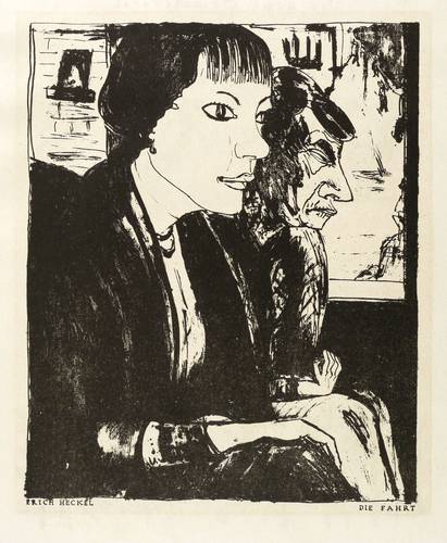 Heckel, Erich -  -  - In der Tram