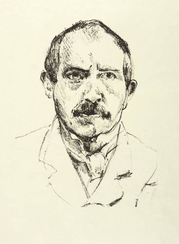 Corinth, Lovis -  -  - Selbstbildnis (Brustbild ohne Arme)