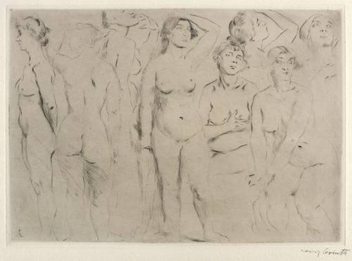 Corinth, Lovis -  -  - Stehende weibliche Akte