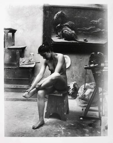 Zille, Heinrich - Aktstudien - Aktstudien - Dornauszieher-Pose (Rosa Meißner)