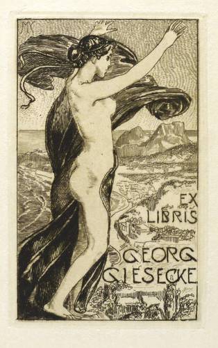 Klinger, Max -  -  - Exlibris Georg Giesecke