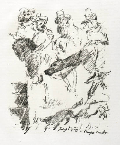 Corinth, Lovis -  -  - Jagdzug (Teil eines Freskogemäldes vom Campo Santo zu Pisa)