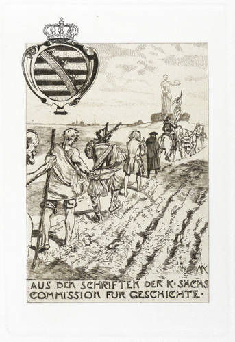 Klinger, Max -  -  - Vignette der Königlich Sächsischen Kommission für Geschichte